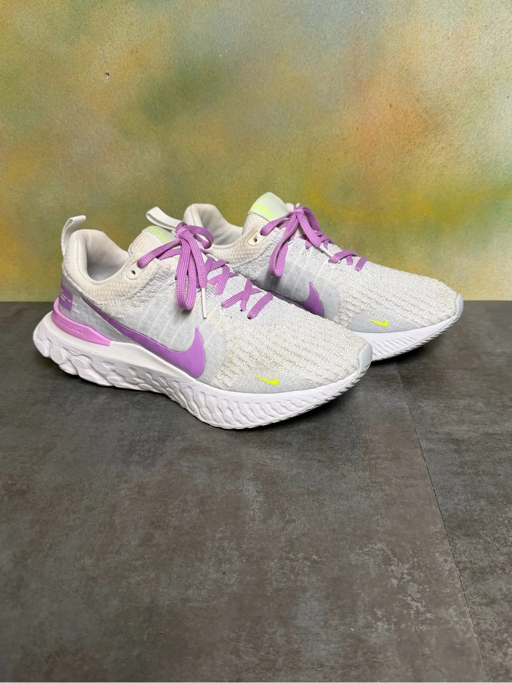 Nike React Infinity 3 Women's White/Fuchsia Running Shoes DZ3016-100 Size 8